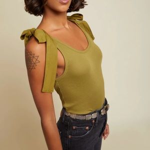 Nation LTD tie shoulder top.